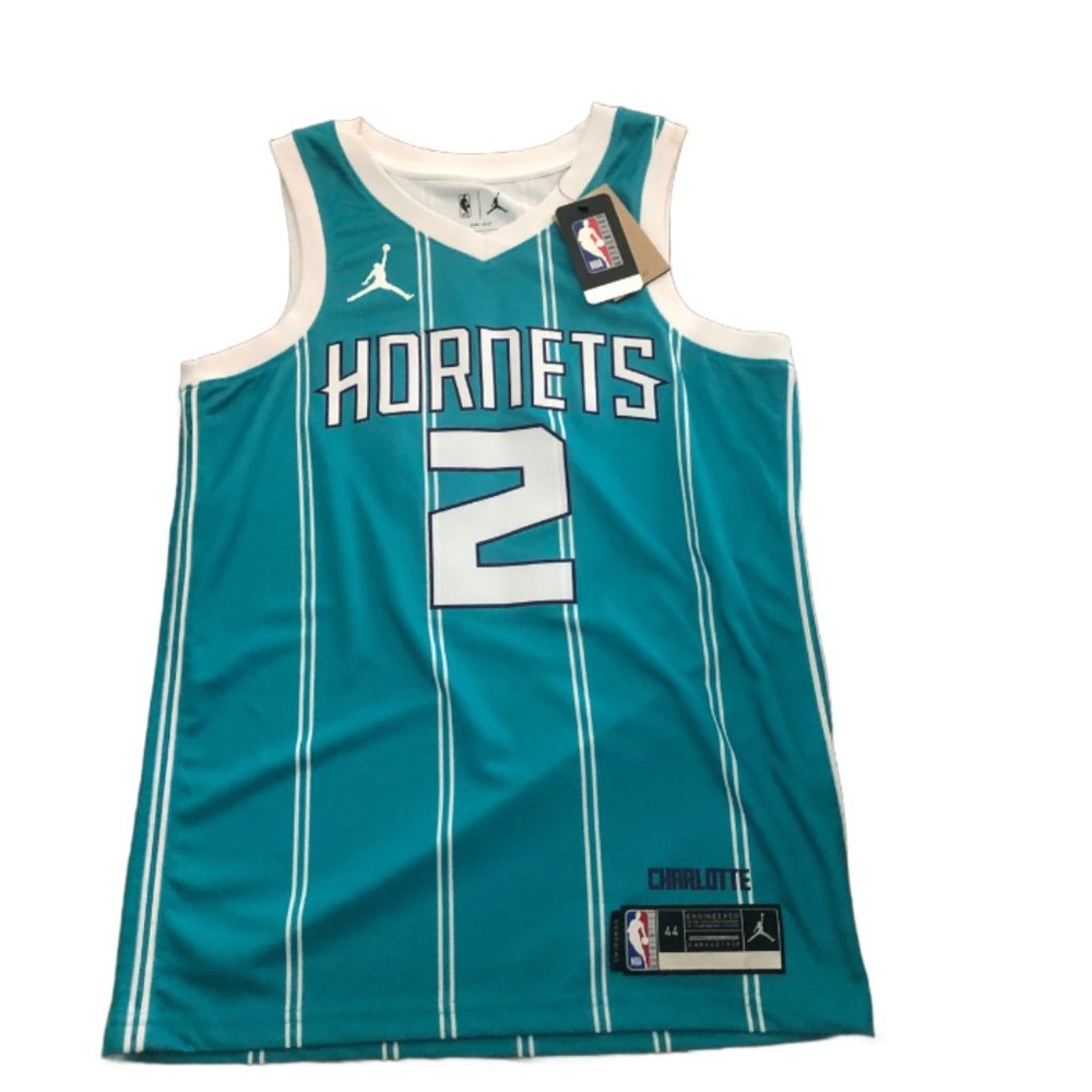 NWT #2 Lamelo Ball Charlotte Hornets Jordan Swingman Teal Basketball Jersey